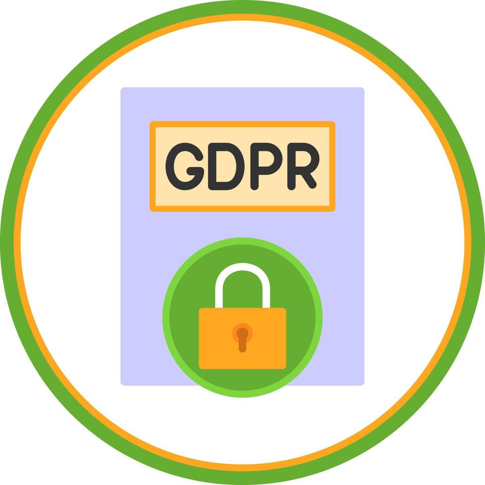 diseño de icono de vector de política gdpr