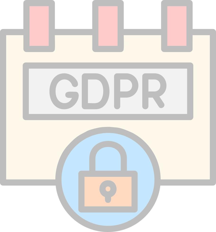 diseño de icono de vector de complemento gdpr