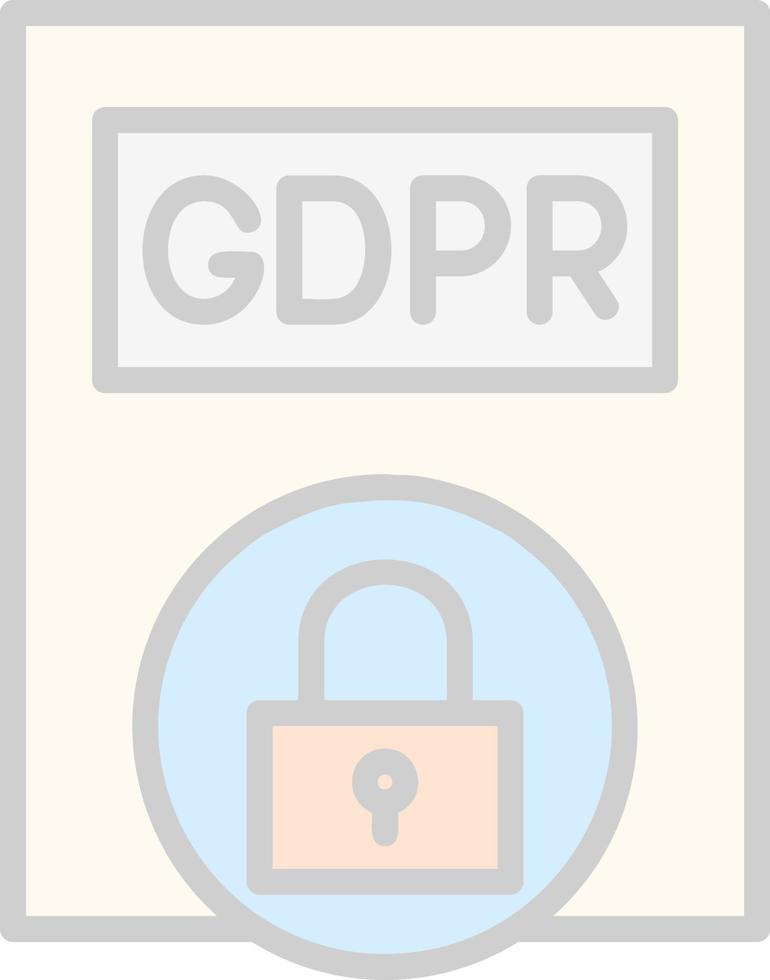 diseño de icono de vector de política gdpr