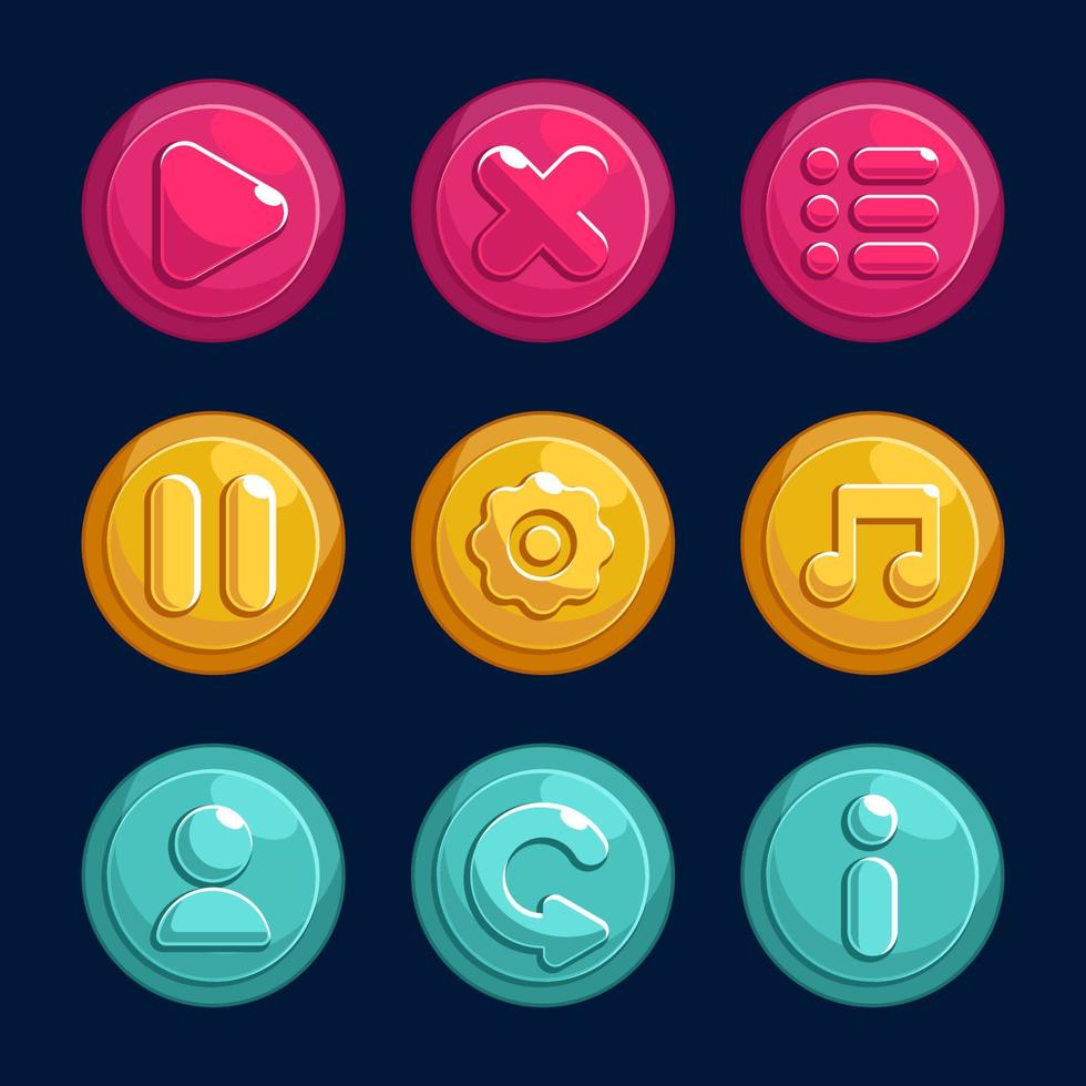 Mobile Game Icons vector