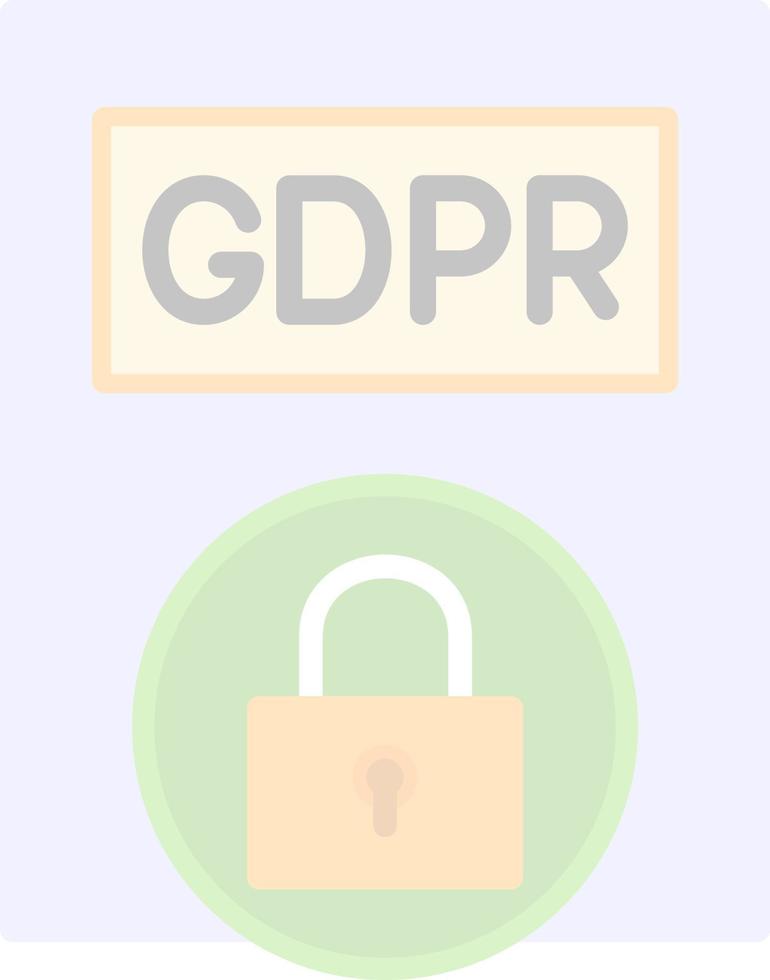 diseño de icono de vector de política gdpr