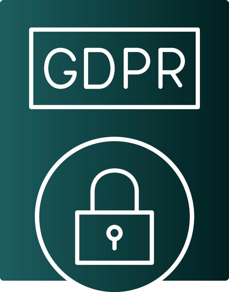 diseño de icono de vector de política gdpr