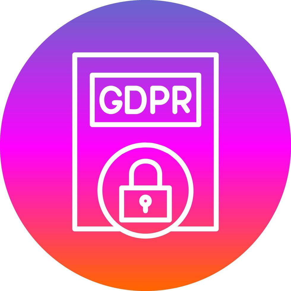 diseño de icono de vector de política gdpr