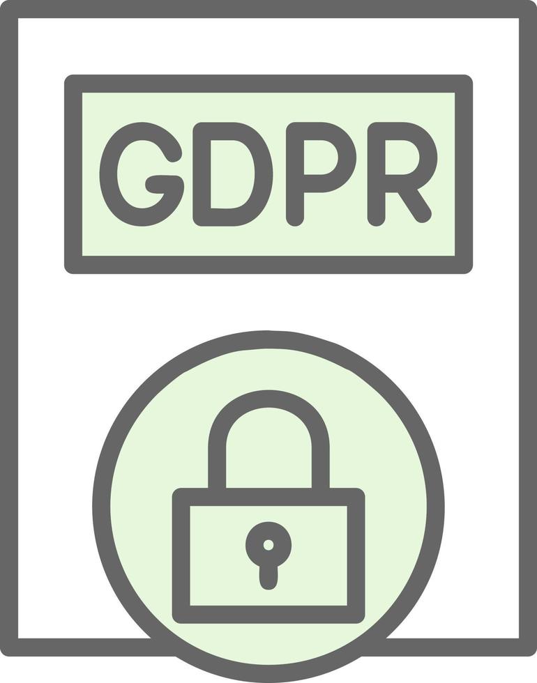 diseño de icono de vector de política gdpr