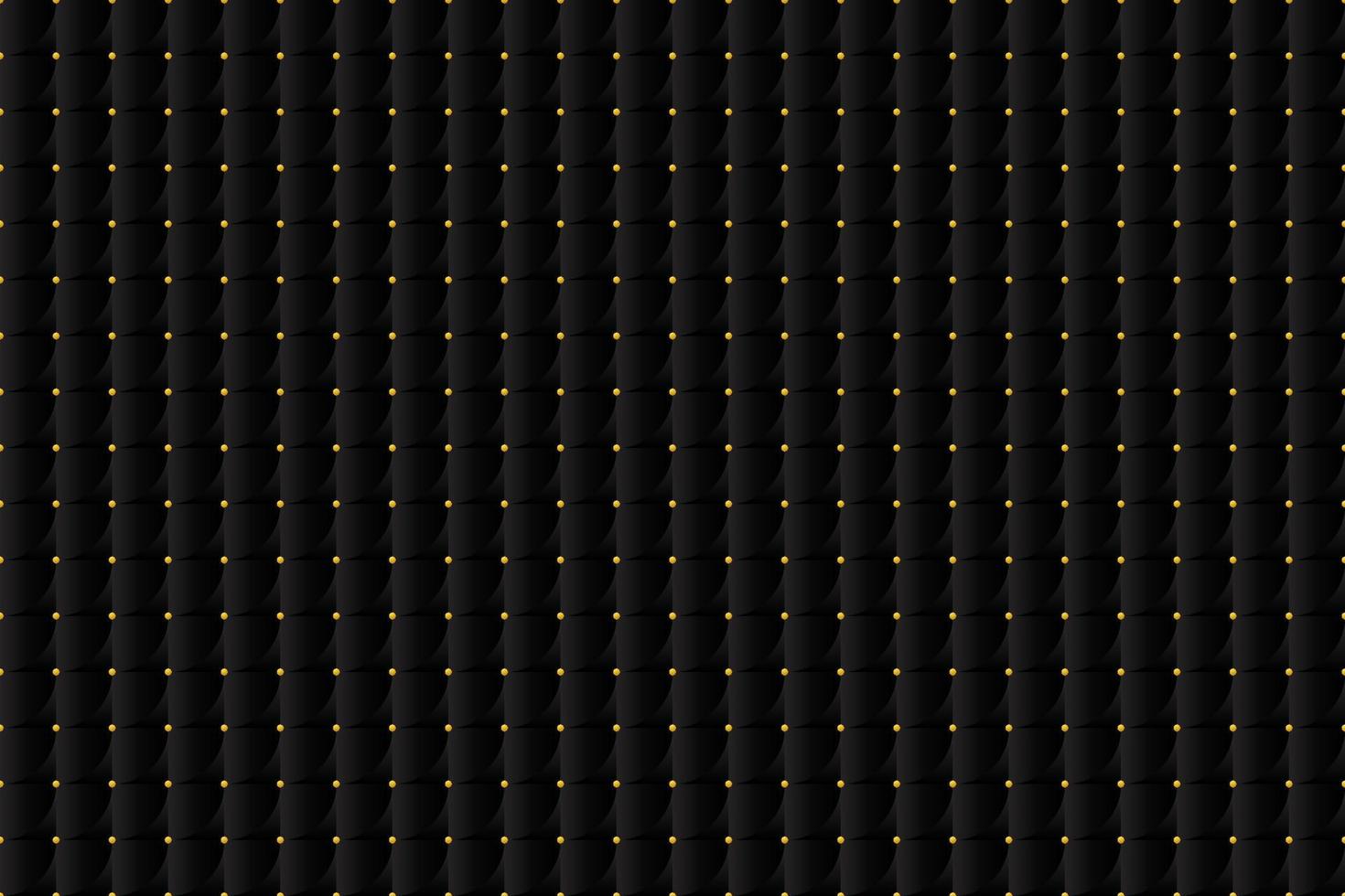 Dark squares and golden beads pattern luxury background vector