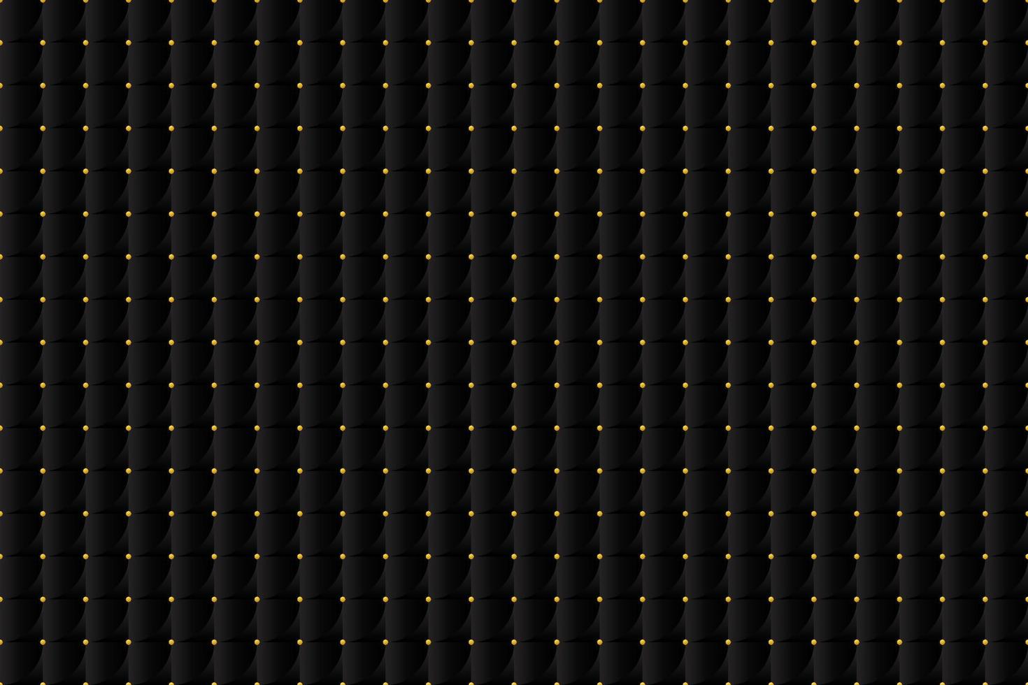 Dark squares and golden beads pattern luxury background vector