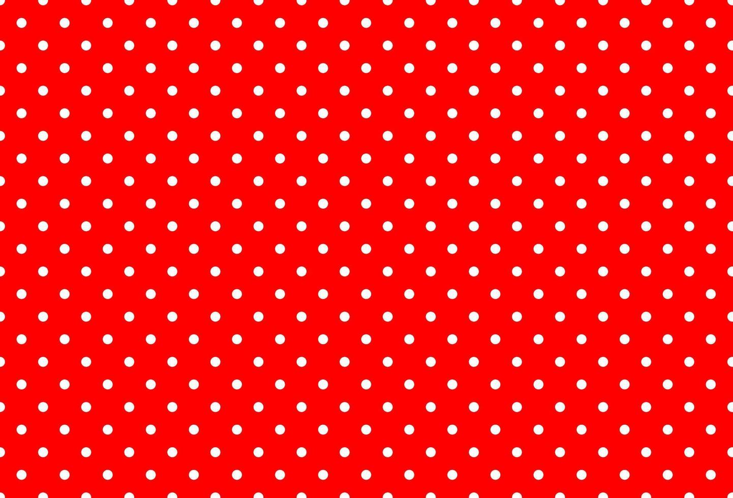 White and red polka dot pattern vector background