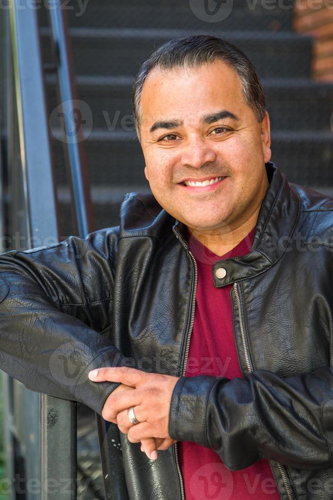 Headshot Portrait of Handsom Hispanic Man photo