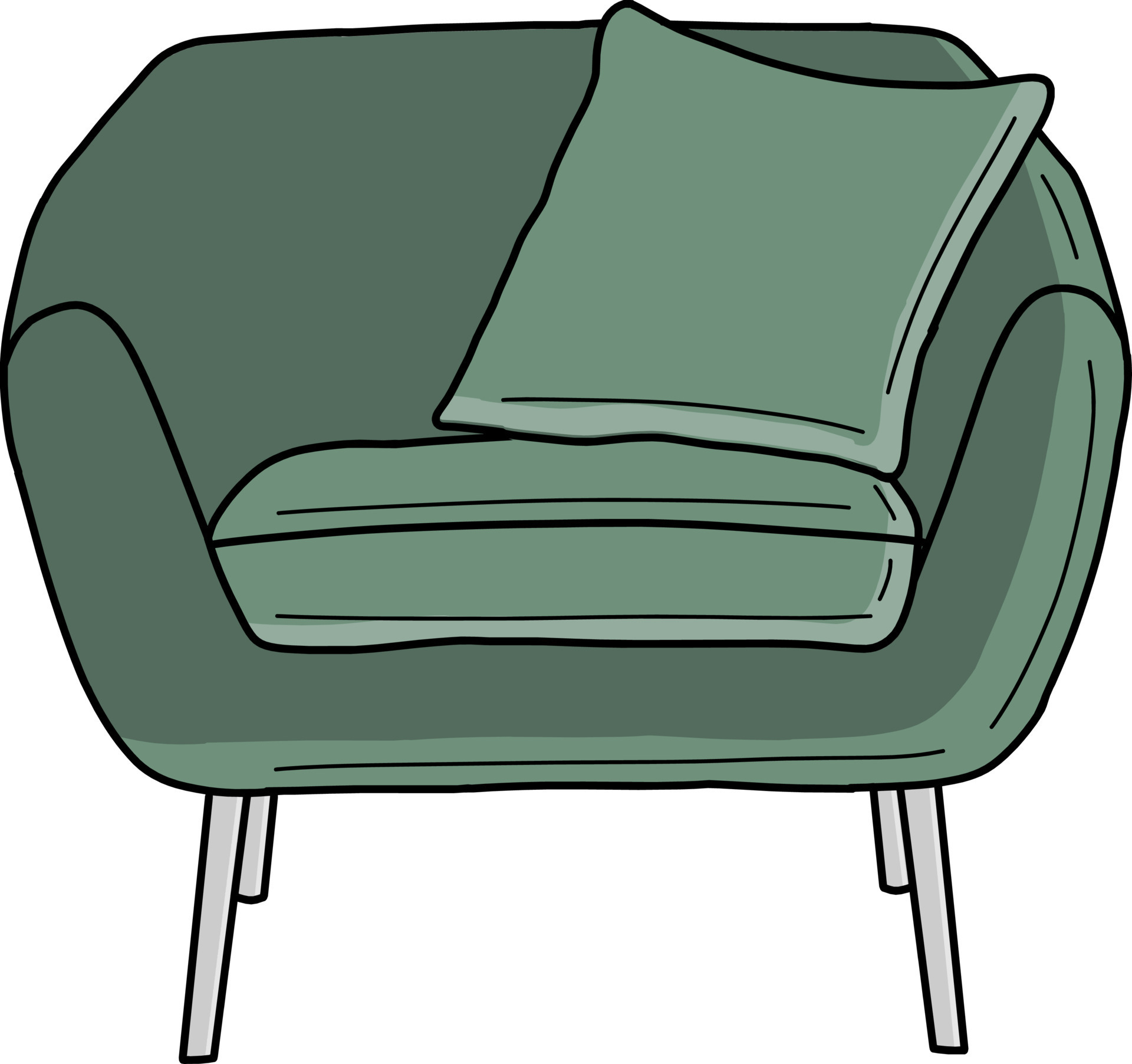Comfortable chair in living room 16445638 Vector Art at Vecteezy