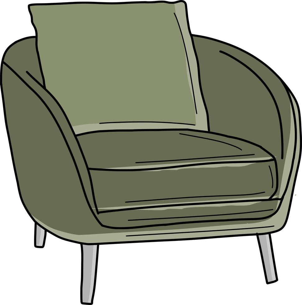 silla cómoda en la sala de estar vector
