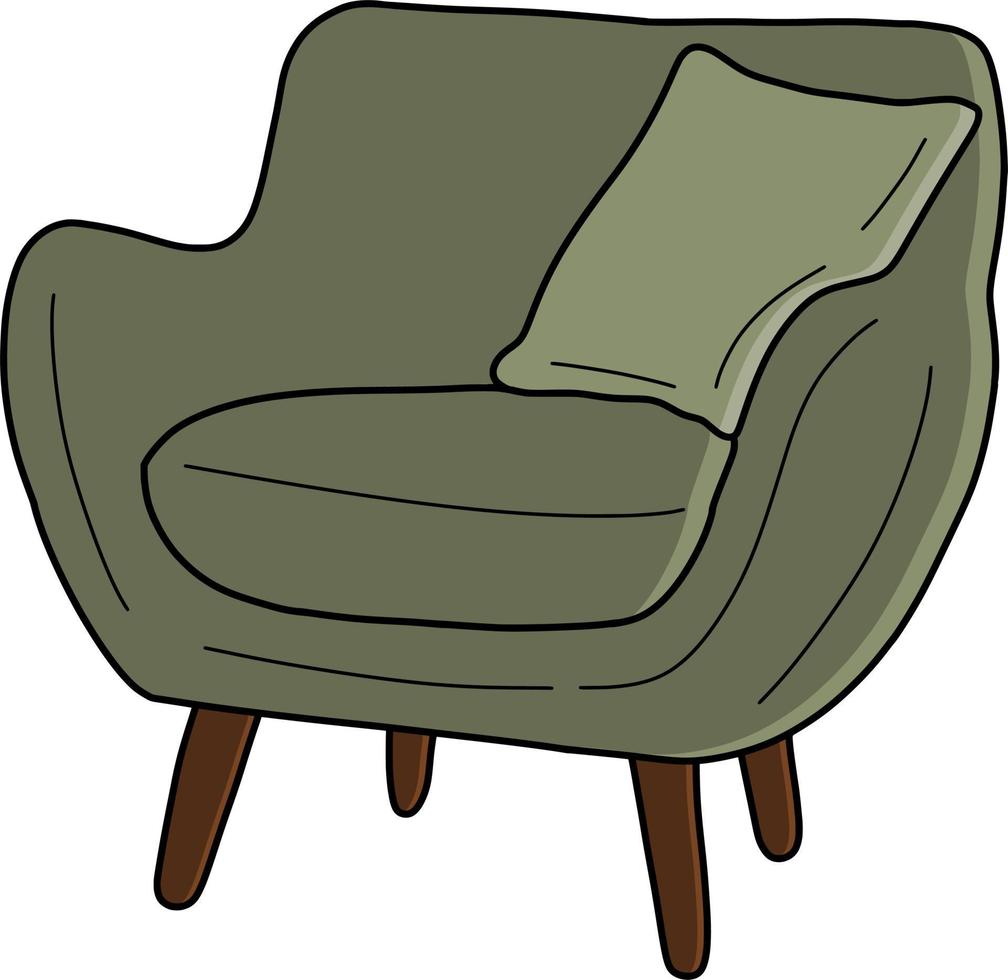 silla cómoda en la sala de estar vector