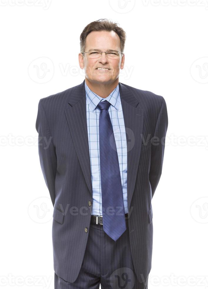 Handsome Businessman Portrait on White photo