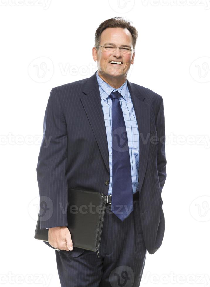 Handsome Businessman Portrait on White photo