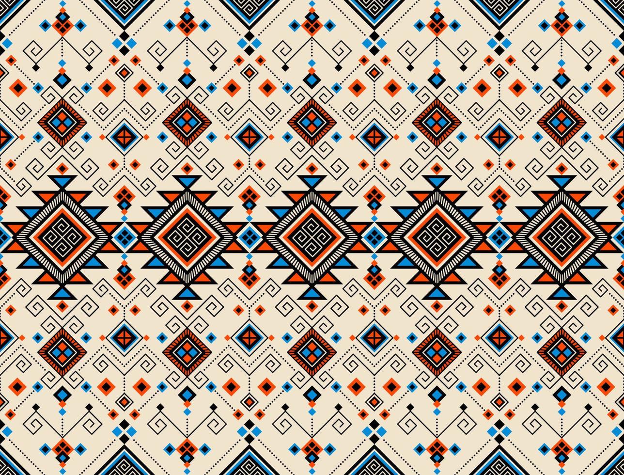 color lindo abstracto geométrico tribal étnico ikat folklore argyle patrón nativo oriental diseño tradicional para fondo, alfombra, papel tapiz, ropa, tela, envoltura, impresión, batik, folk, tejer, vector de rayas