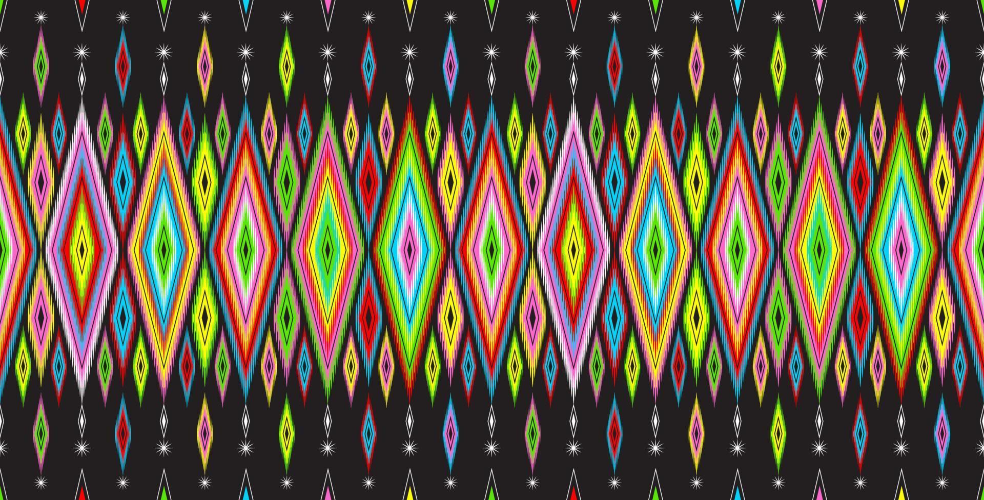 Abstract cute color geometric tribal ethnic ikat folklore argyle oriental native pattern traditional design for background,carpet,wallpaper,clothing,fabric,wrapping,print,batik,folk,knit,stripe vector