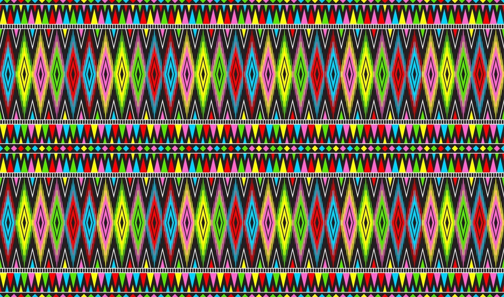 color lindo abstracto geométrico tribal étnico ikat folklore argyle patrón nativo oriental diseño tradicional para fondo, alfombra, papel tapiz, ropa, tela, envoltura, impresión, batik, folk, tejer, vector de rayas