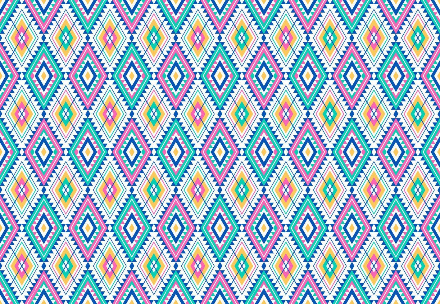 Abstract cute color geometric tribal ethnic ikat folklore argyle oriental native pattern traditional design for background,carpet,wallpaper,clothing,fabric,wrapping,print,batik,folk,knit,stripe vector