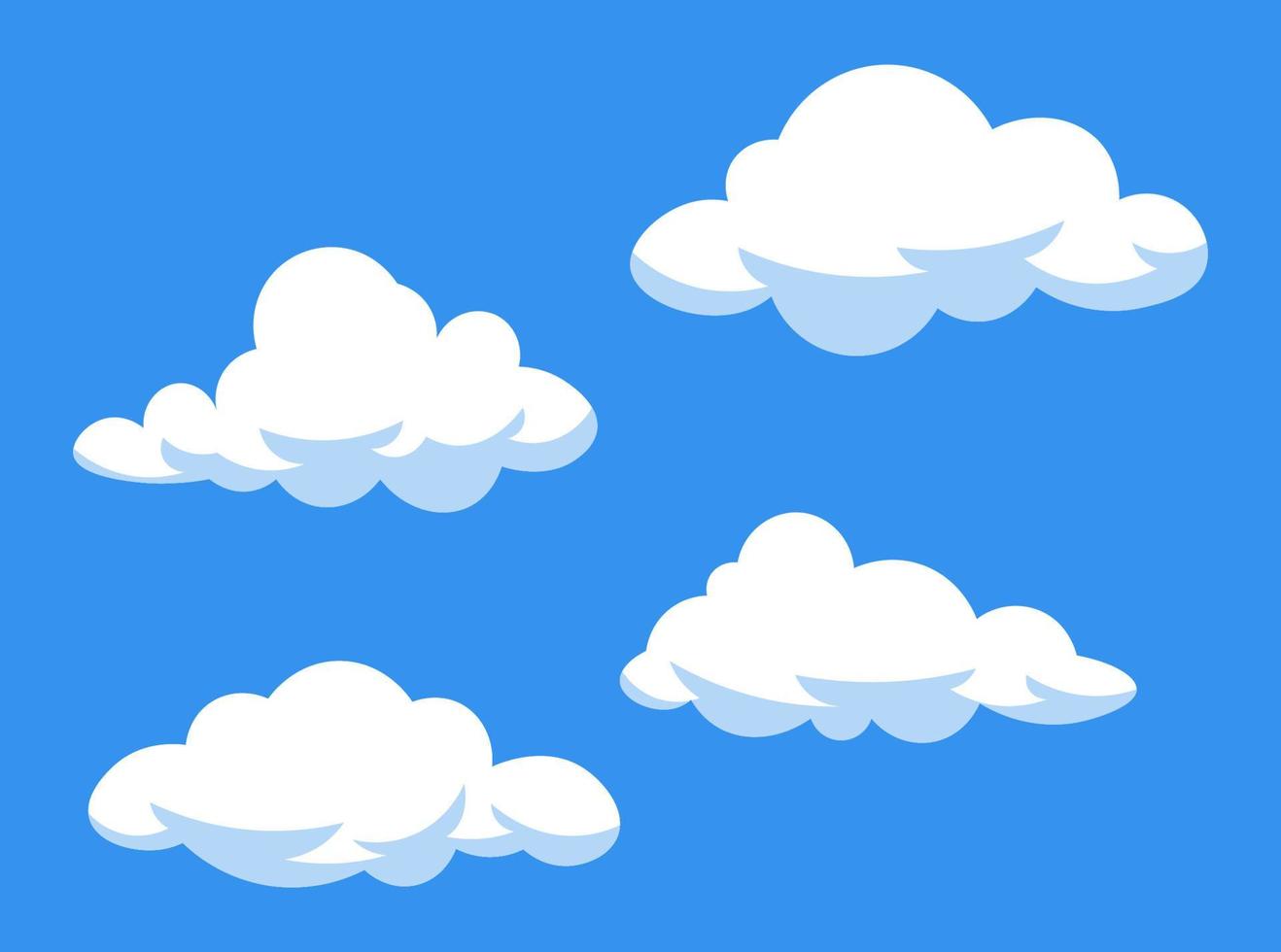 nubes blancas sobre fondo azul vector