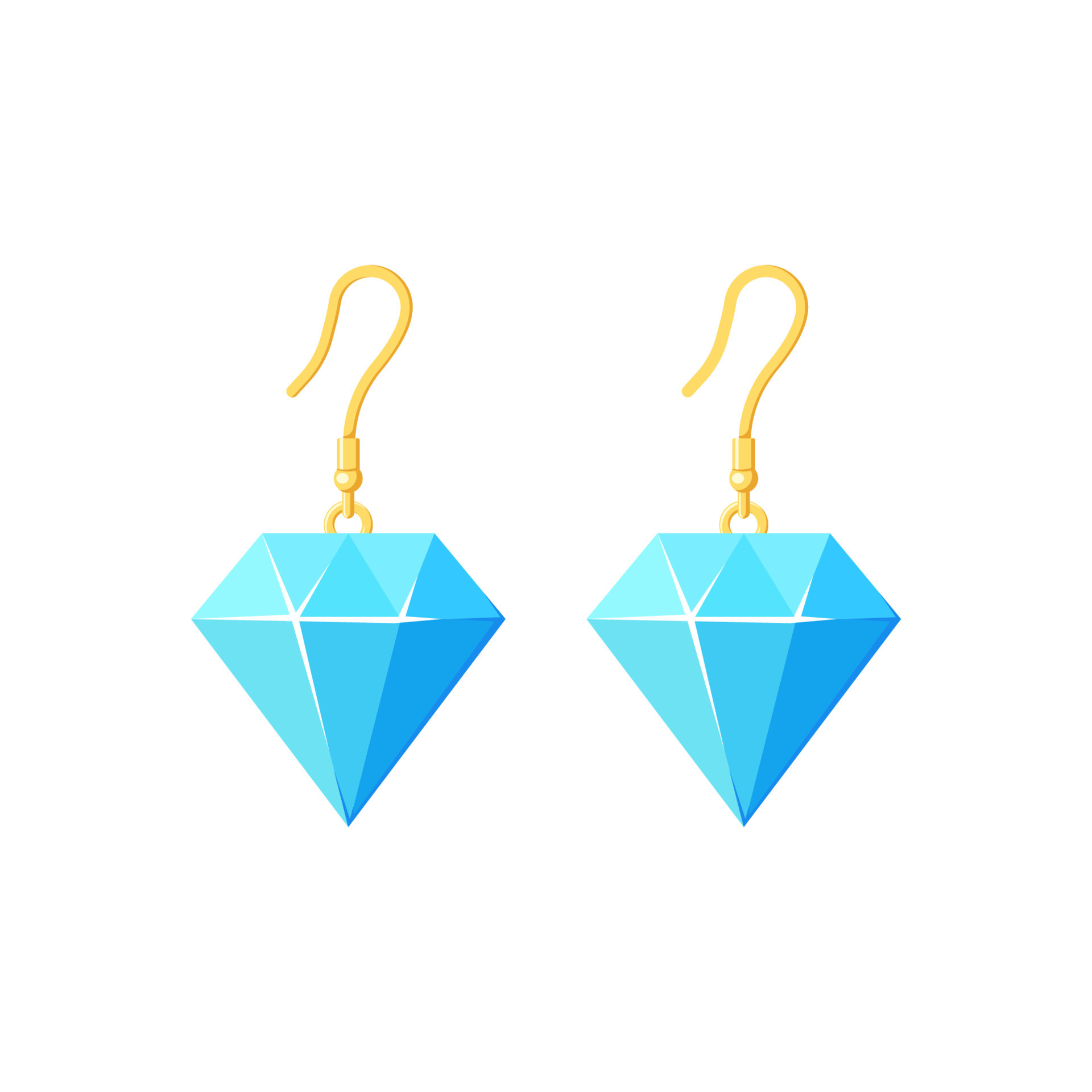Jewelry earrings vector isolated on white background 16446526 Vector