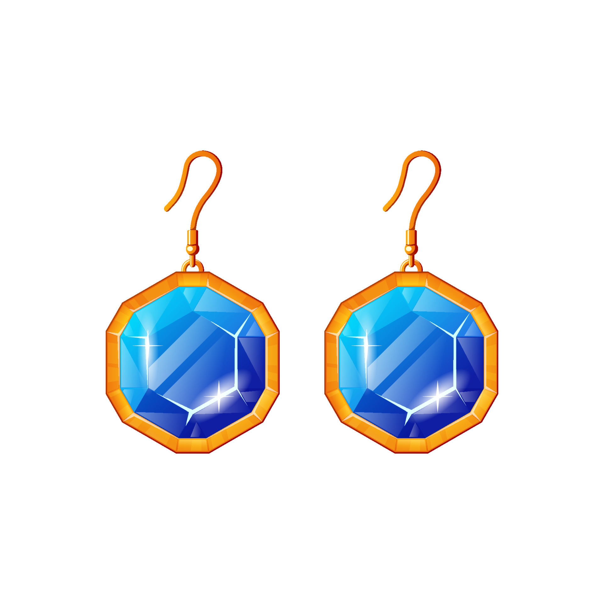 Jewelry earrings vector isolated on white background 16446540 Vector