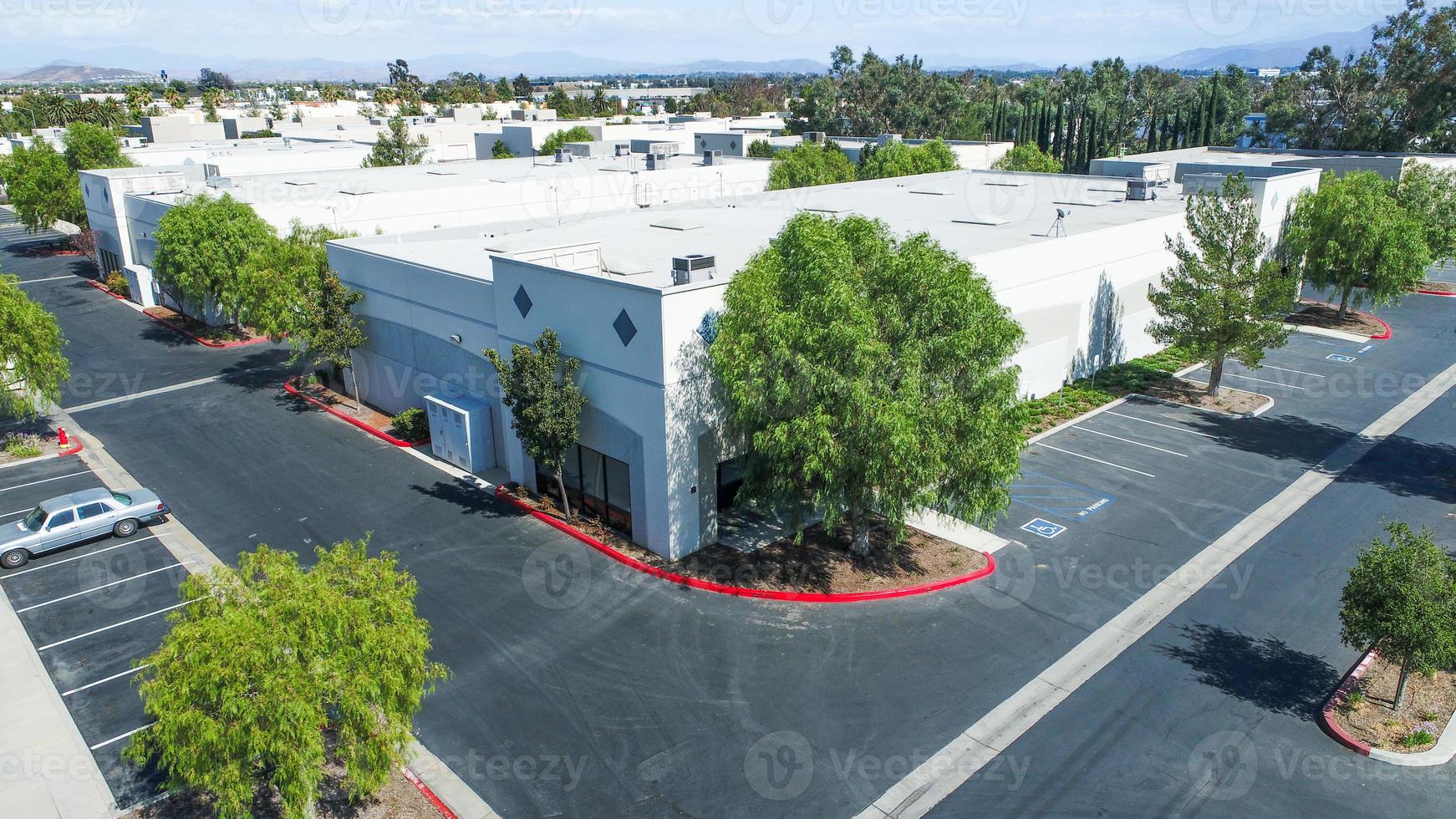 Aerial View Of Industrial Commerce Office Buildings photo