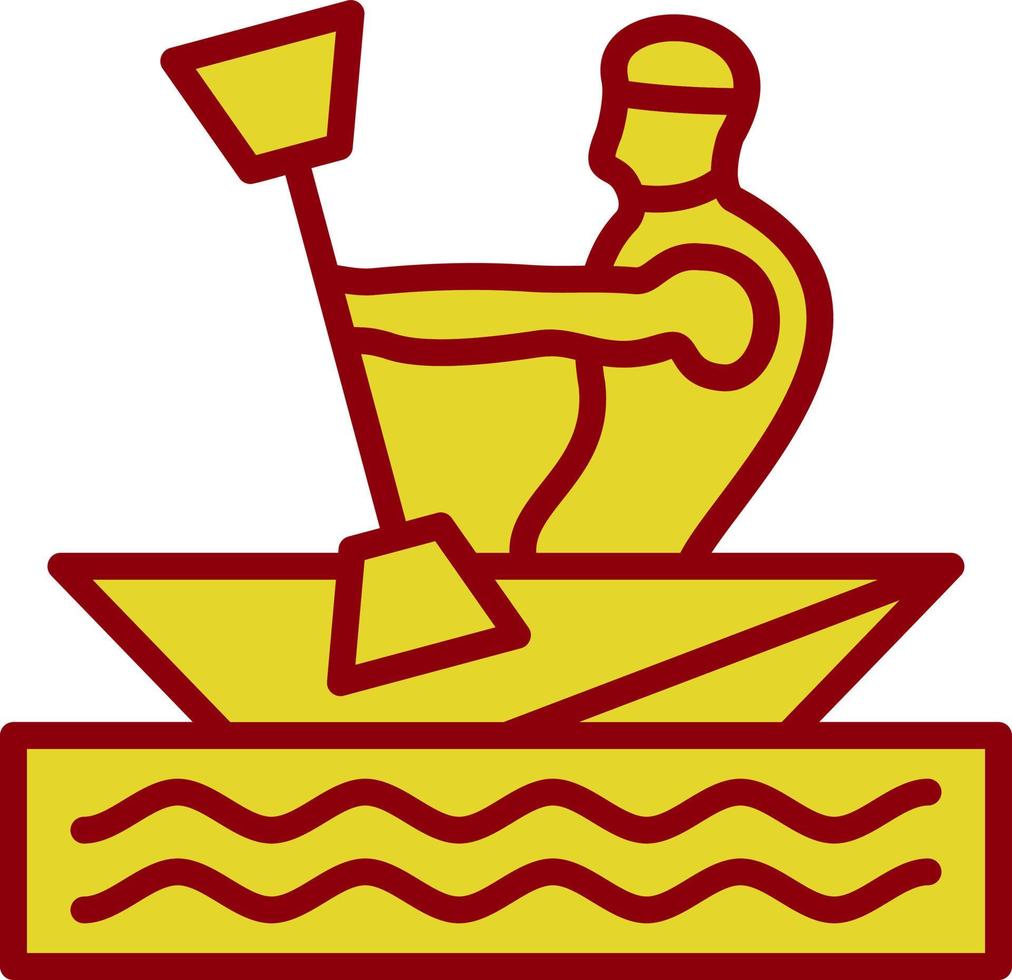 Kayaking Vector Icon Design