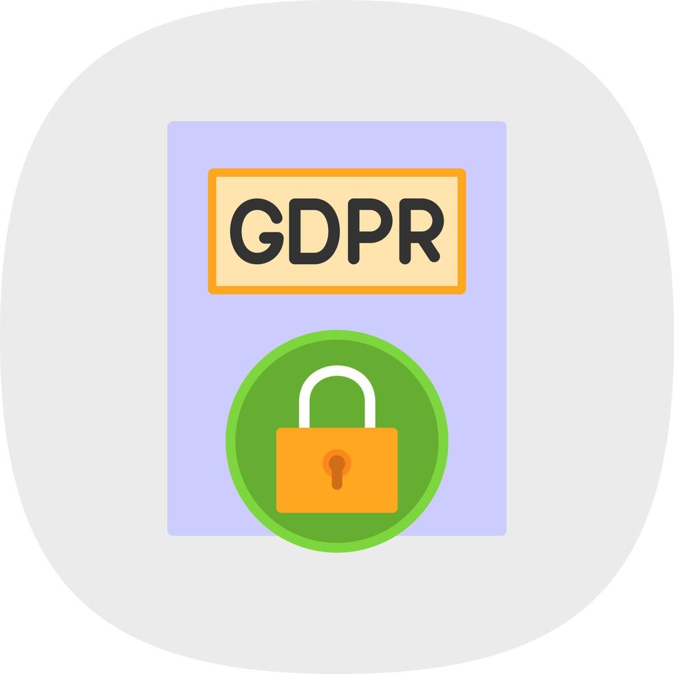 diseño de icono de vector de política gdpr