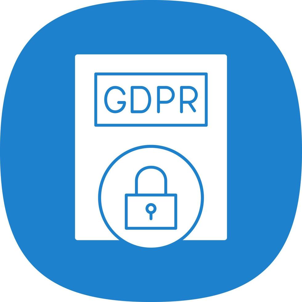 diseño de icono de vector de política gdpr