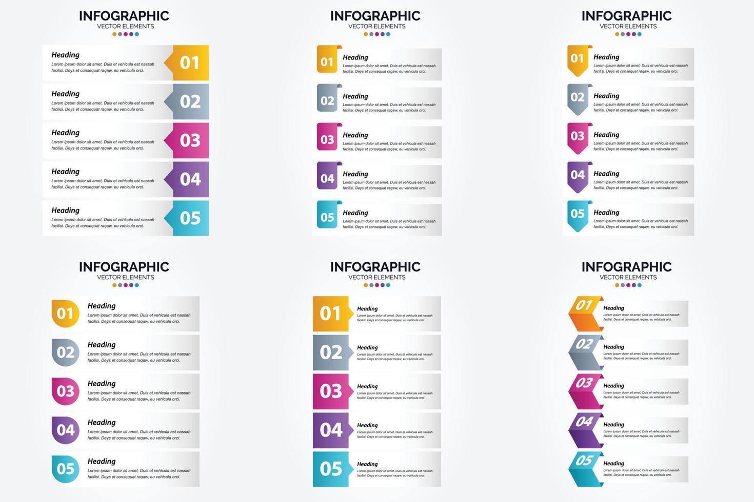 ilustración vectorial infografía conjunto de diseño plano para folleto publicitario y revista vector