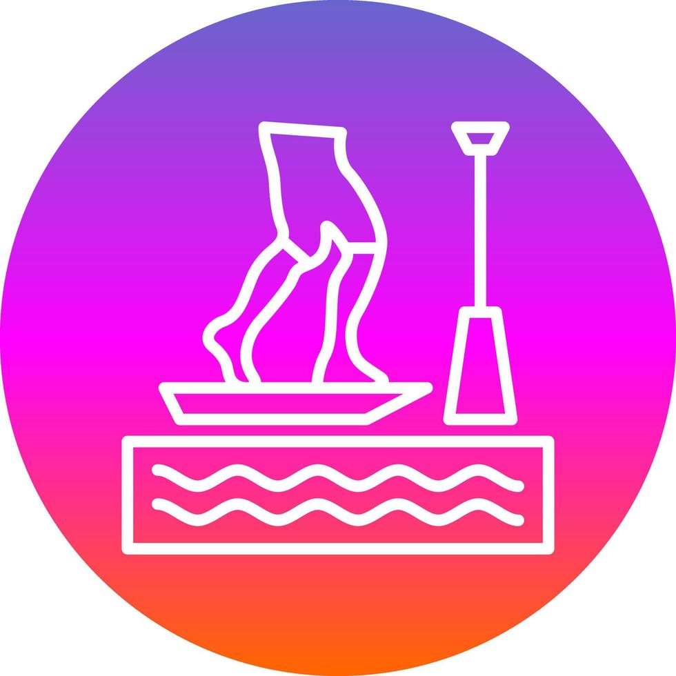 Standup Paddleboarding Vector Icon Design