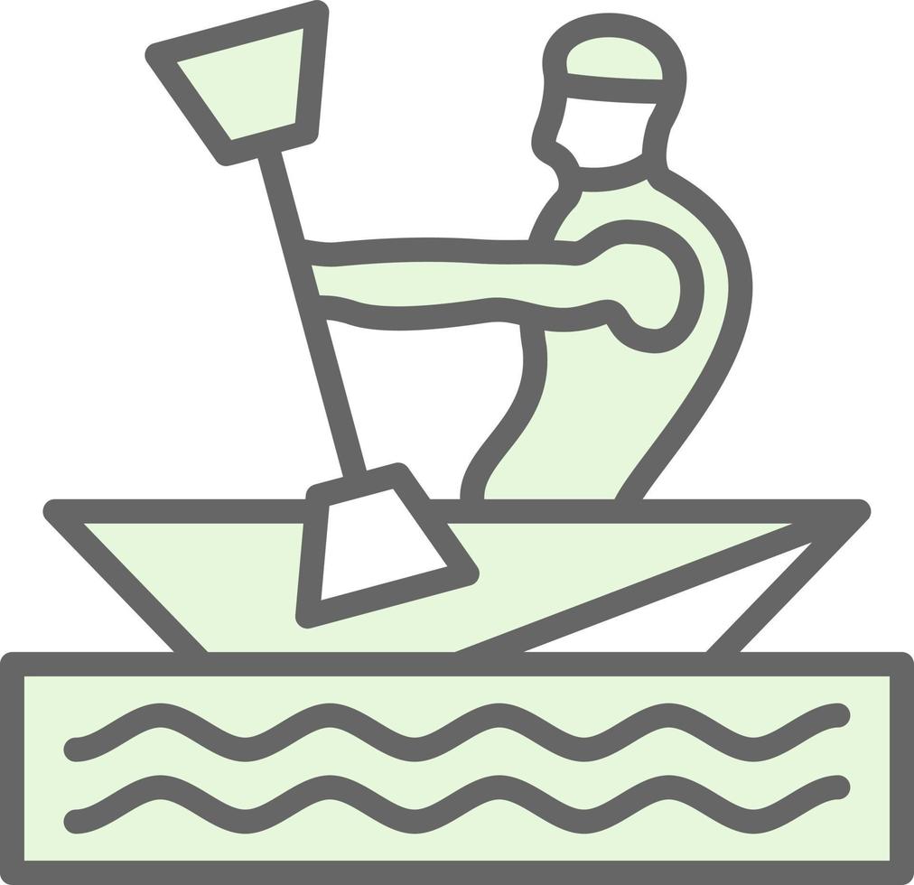 Kayaking Vector Icon Design