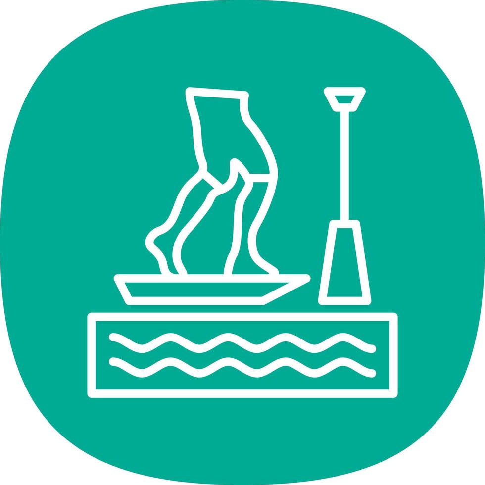Standup Paddleboarding Vector Icon Design