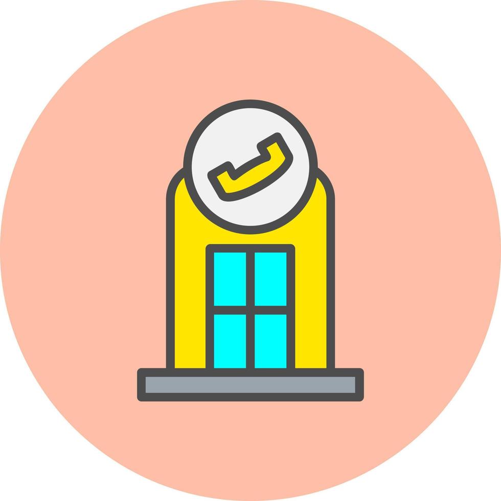 Telephone Booth Vector Icon