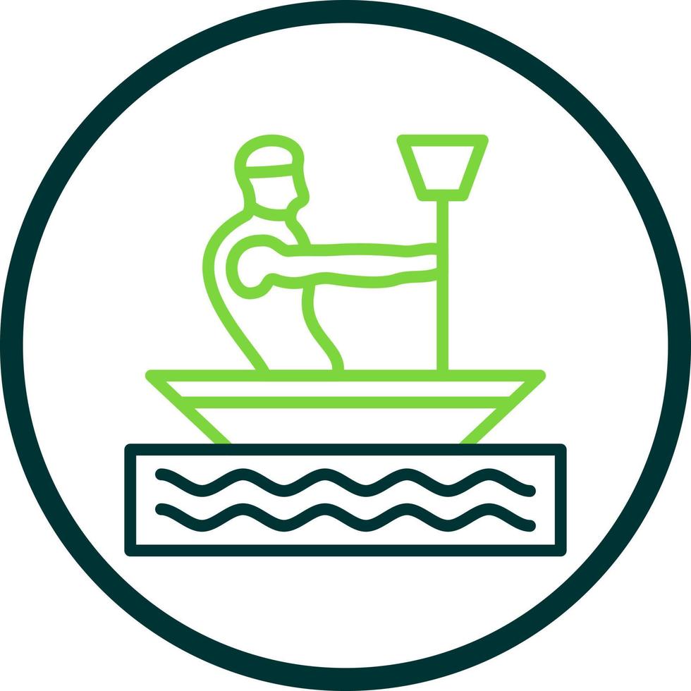 Canoeing Vector Icon Design
