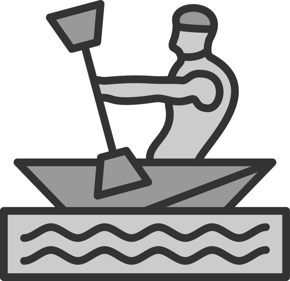 Kayaking Vector Icon Design