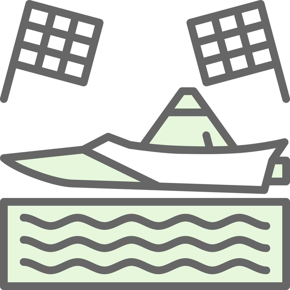Powerboat Racing Vector Icon Design