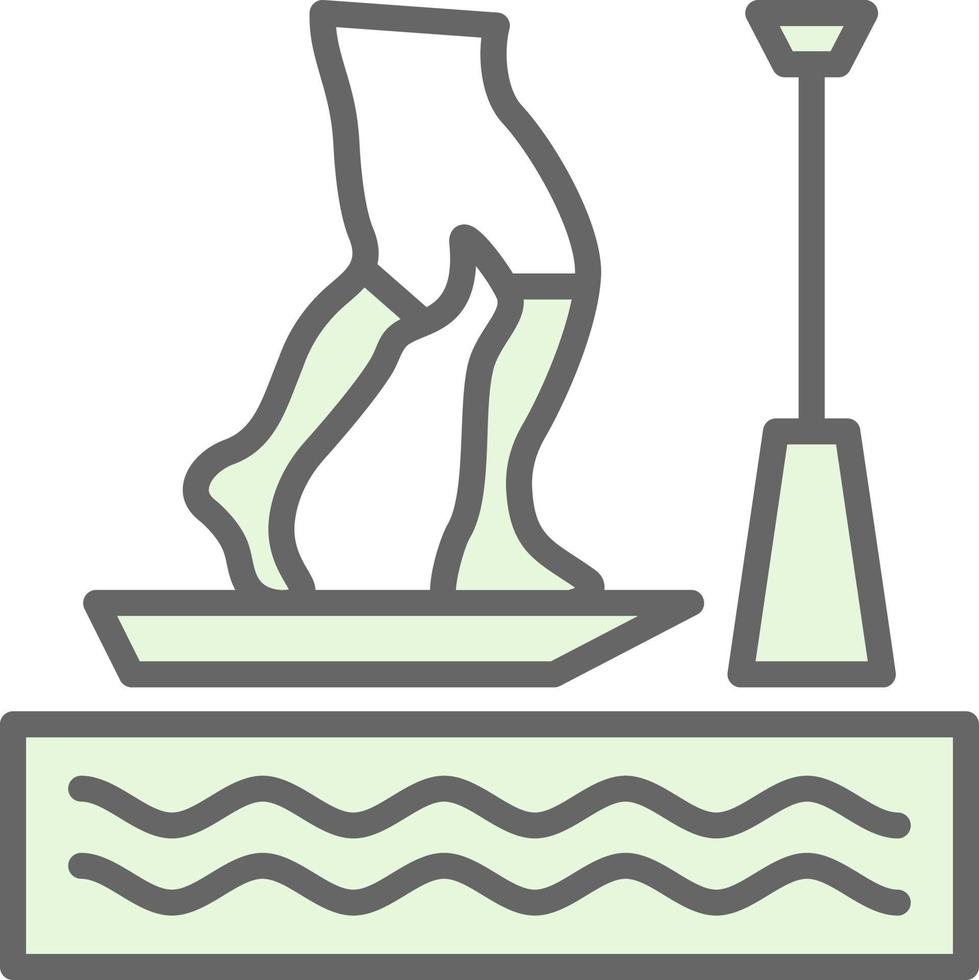 Standup Paddleboarding Vector Icon Design