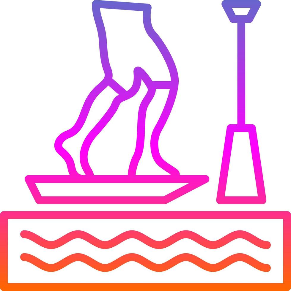 Standup Paddleboarding Vector Icon Design