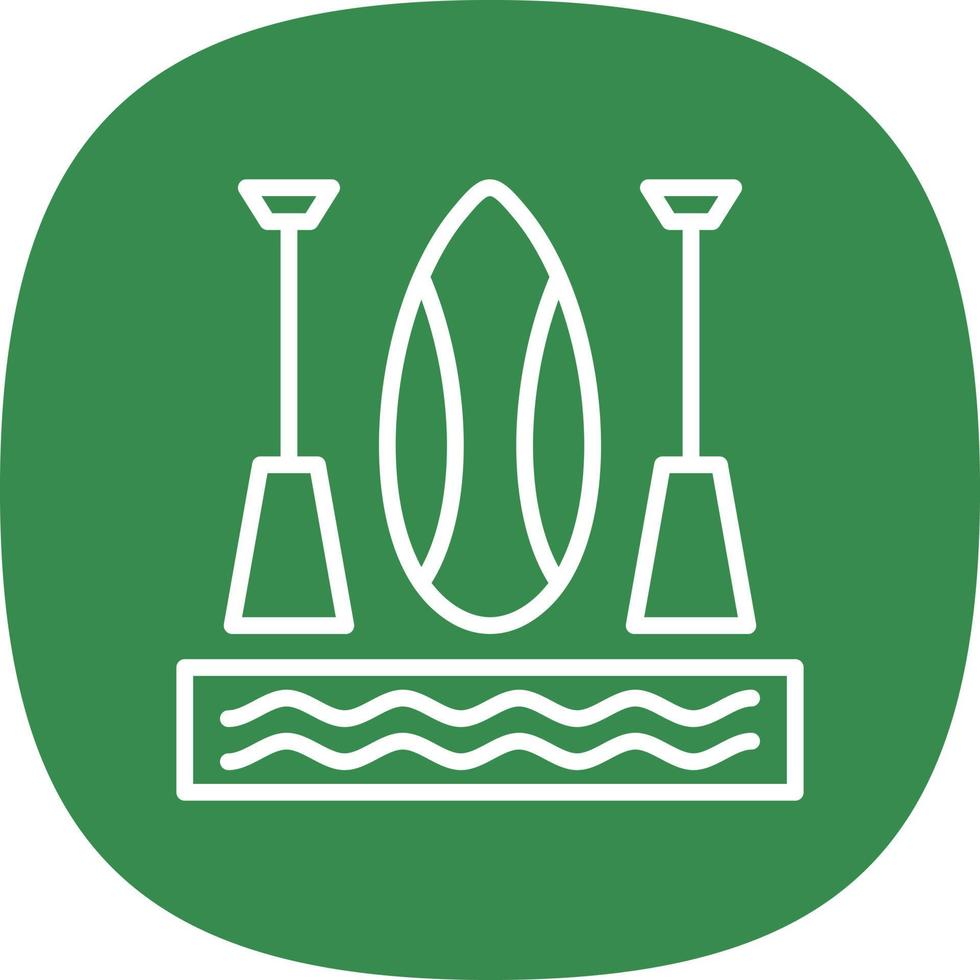 Paddleboarding Vector Icon Design
