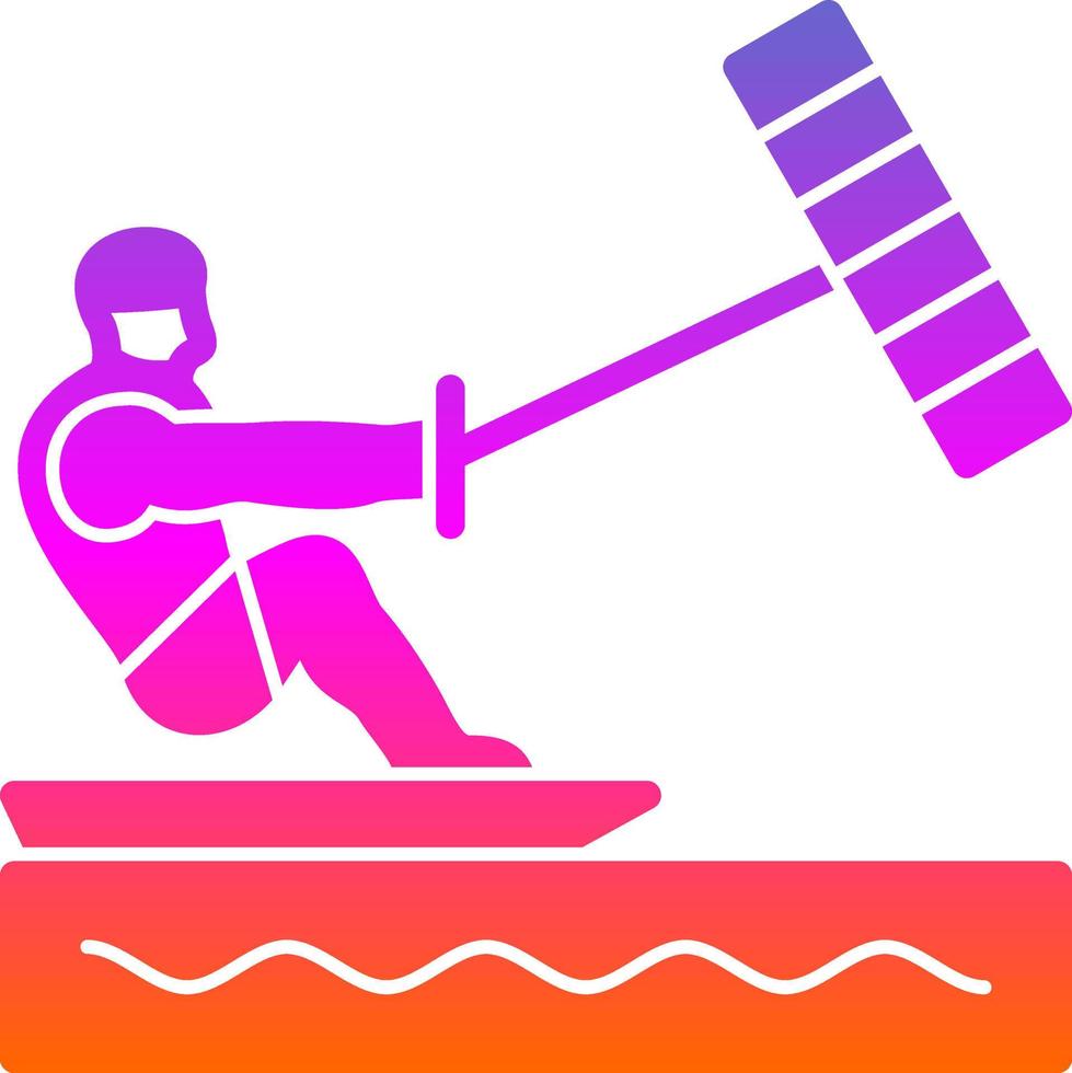 Kitesurfing Vector Icon Design