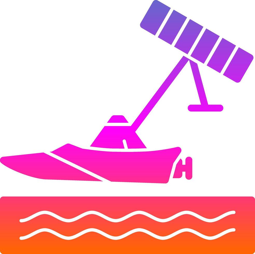 diseño de icono de vector de kitesurf