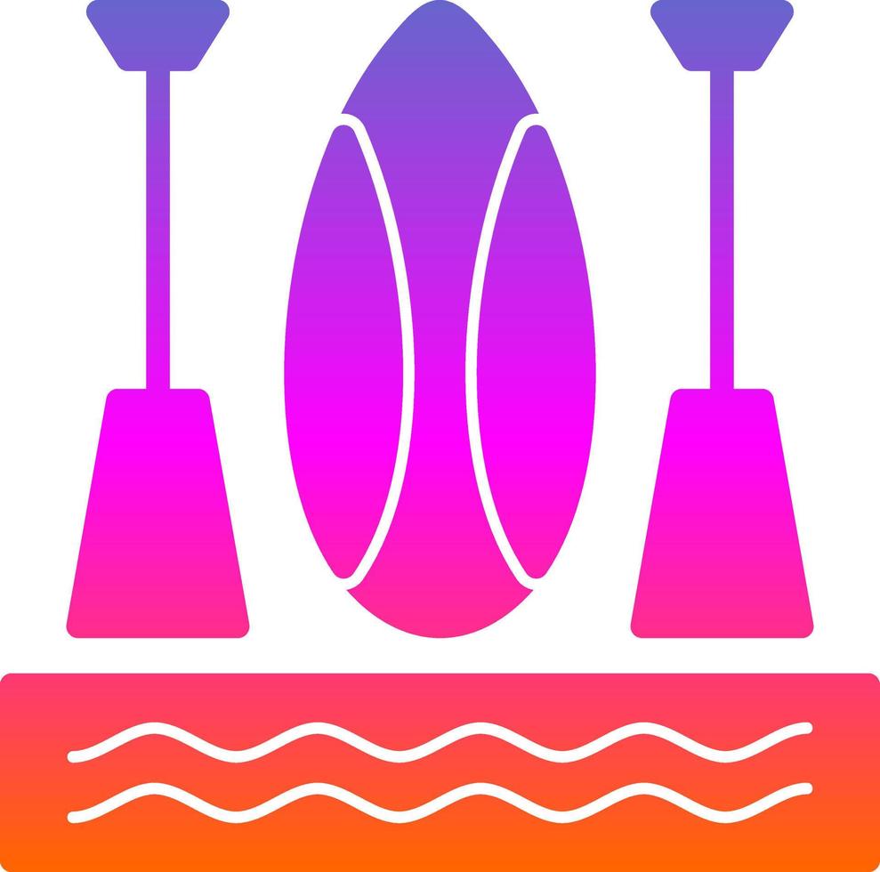 diseño de icono de vector de paddleboarding