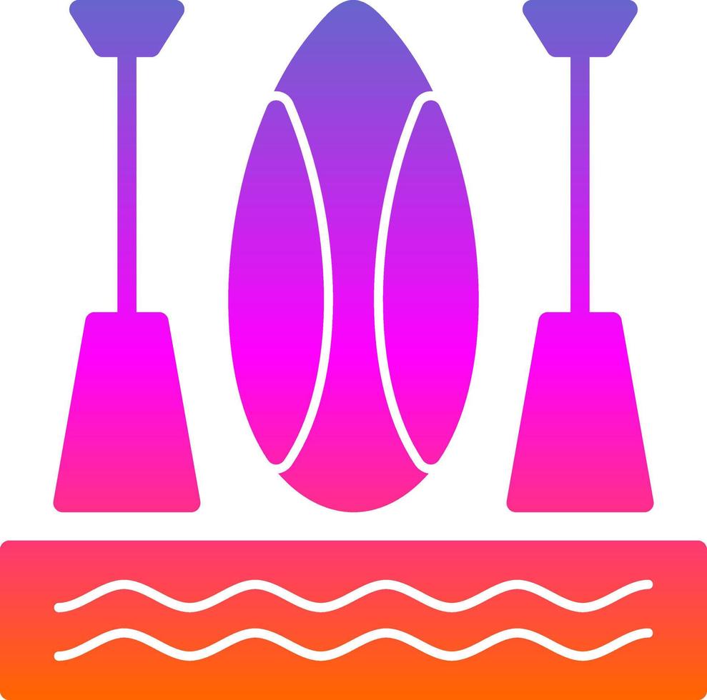 Paddleboarding Vector Icon Design