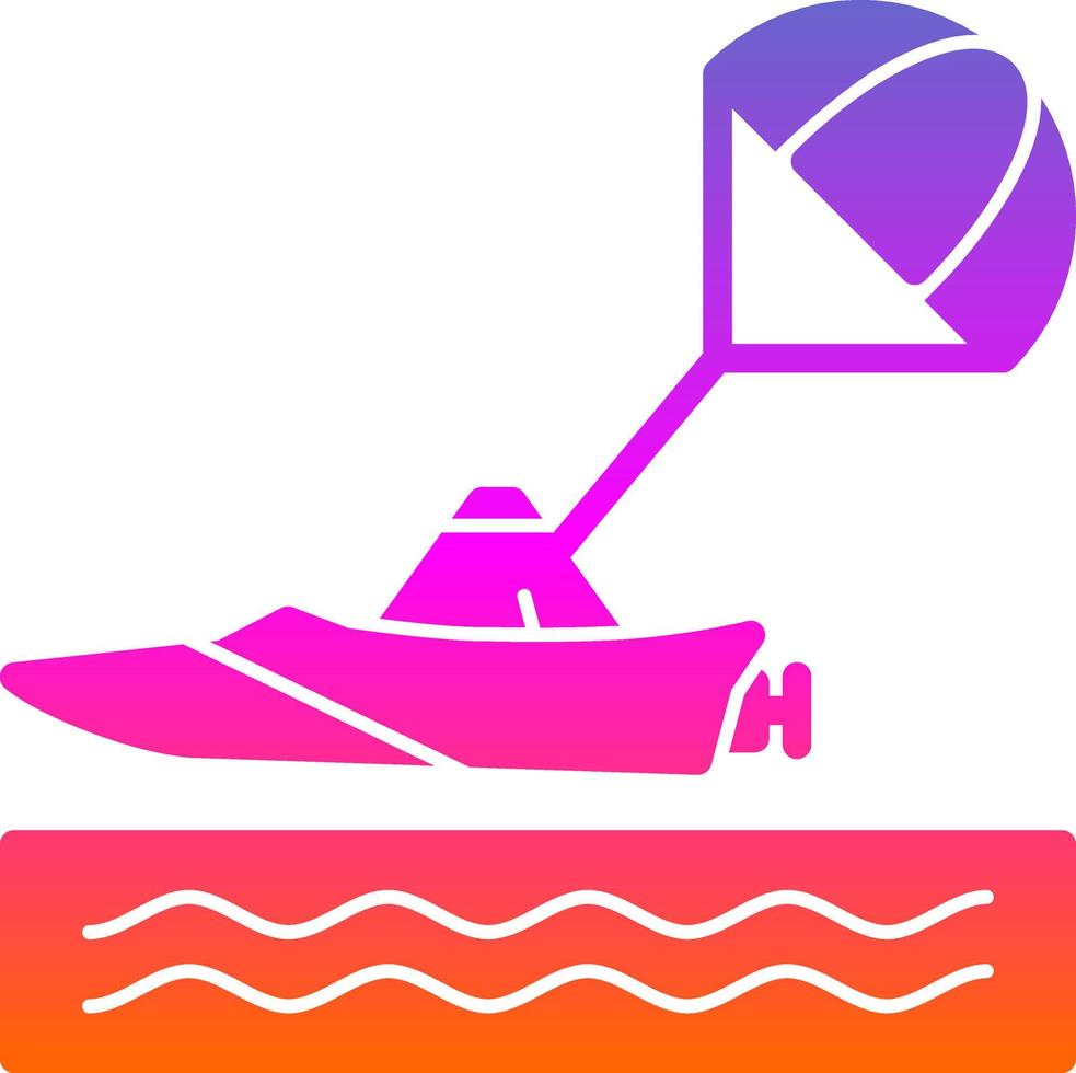 Parasailing Vector Icon Design