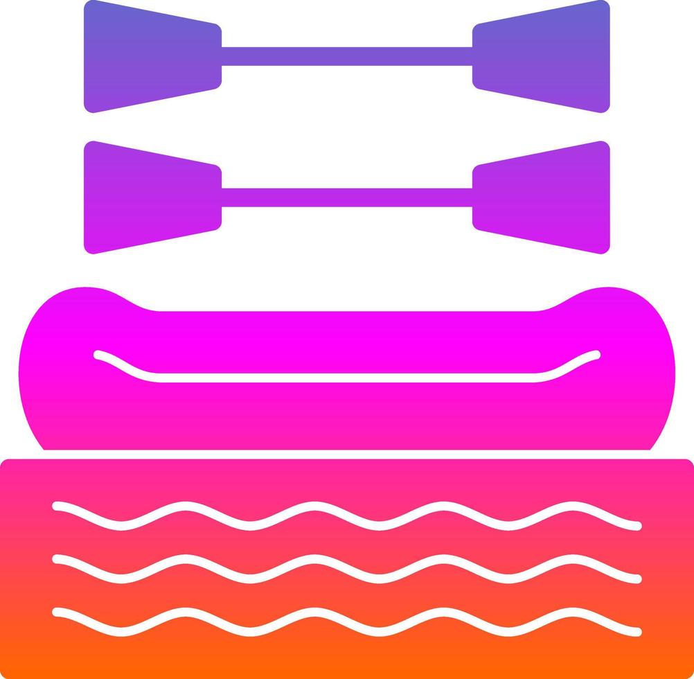 Rafting Vector Icon Design