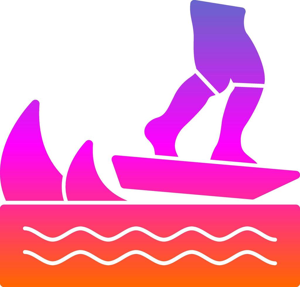 diseño de icono de vector de skurfing