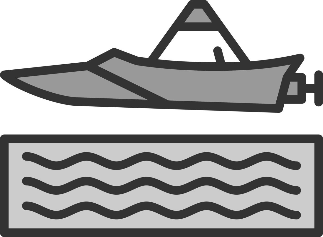 Jet Sprint Boat Racing Vector Icon Design