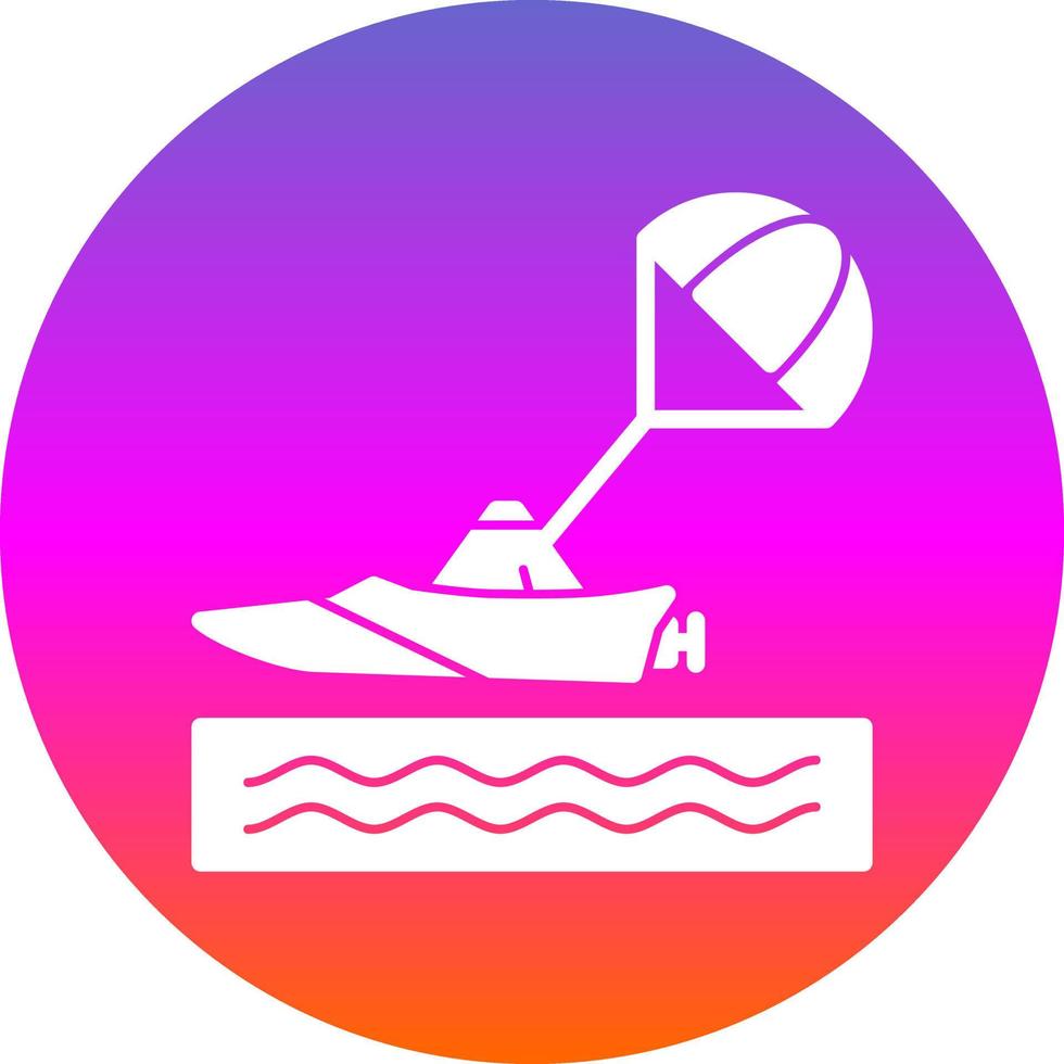 Parasailing Vector Icon Design