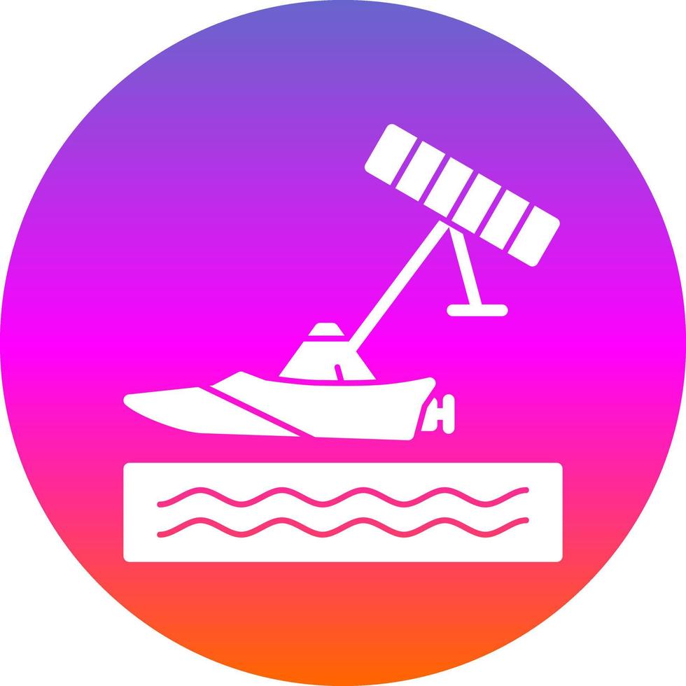 diseño de icono de vector de kitesurf