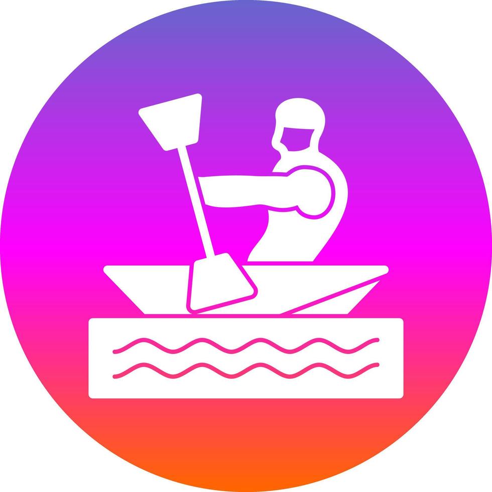 Kayaking Vector Icon Design